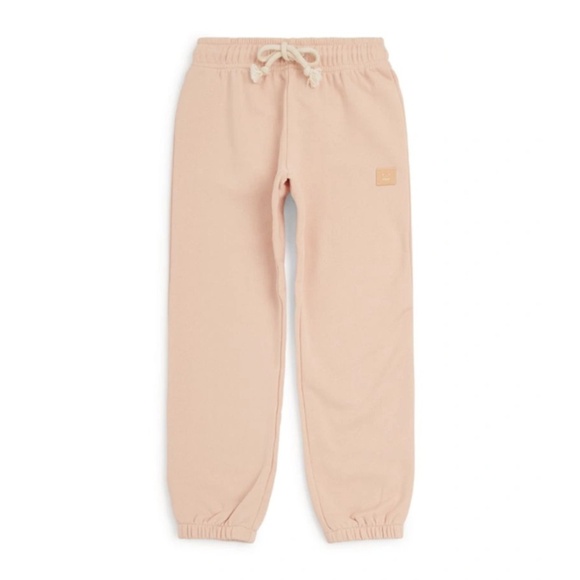 NEW Acne Studios Kids Face Patch Drawstring Sweatpants in Powder Pink Sz. 8-10 - Picture 6 of 7